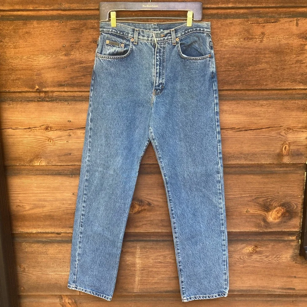 Calvin Klein Straight Classic Blue Jeans - Picture 1 of 8